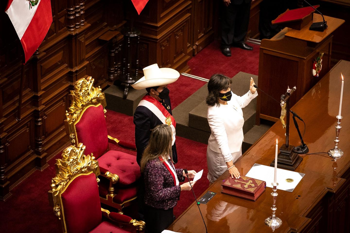 Ceremonia de investidura de la entonces vicepresidenta de Perú, Dina Boluarte. ROMERIO CUNHA