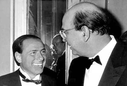 Berlusconi y Craxi, en 1984.
