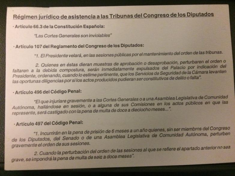 CTXT logró entrar en un hemiciclo sin admitir accionariado del IBEX. Las normas para el público son casi tan largas como el pacto PSOE-C´s.