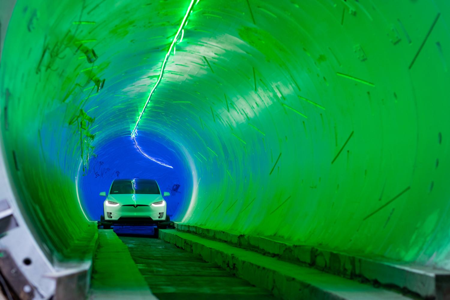 Un prototipo de túnel de The Boring Company.