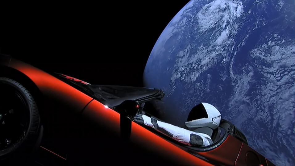 Un Tesla enviado al espacio por SpaceX.