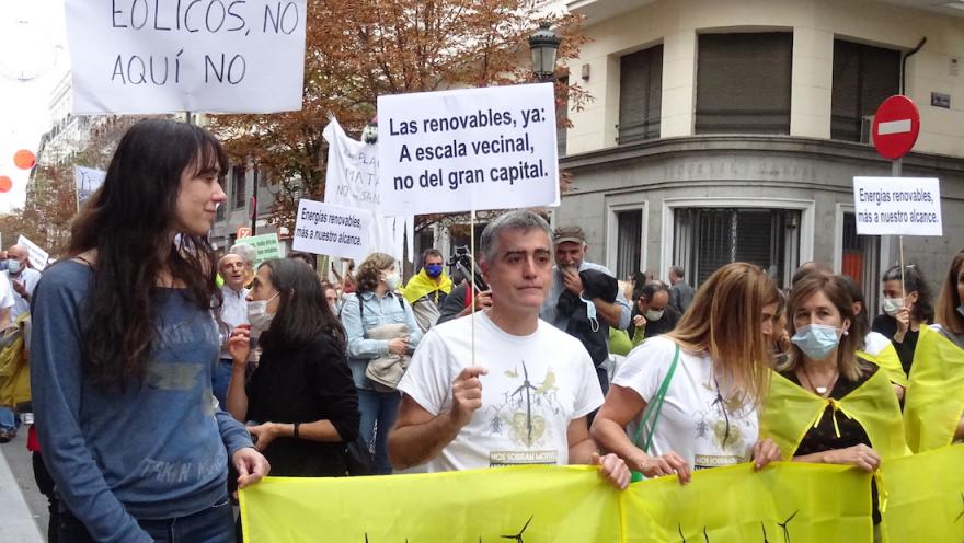 Manifestación en Madrid contra los megaproyectos de renovables en las zonas rurales. // Fuente: I.M. y A.S.