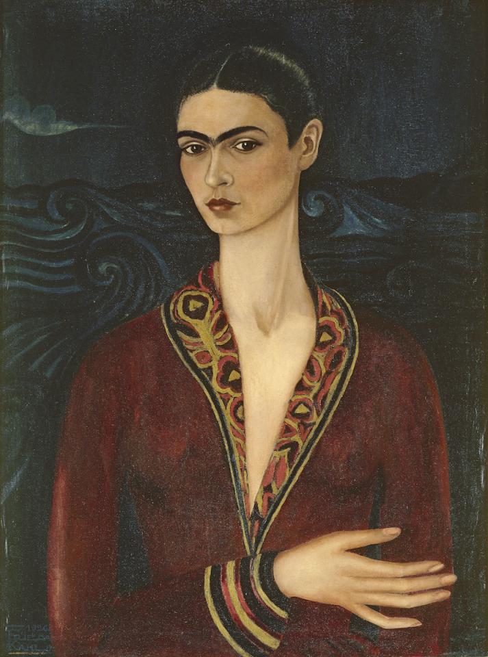 Autorretrato con traje de terciopelo, Frida Kahlo. // Fundación Beyeler
