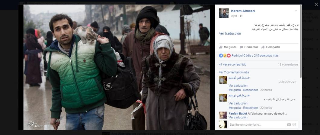 La situación de los últimos habitantes del este de Alepo: éxodo, cansancio, hambre, enfermedades y muerte (14/12/2016).