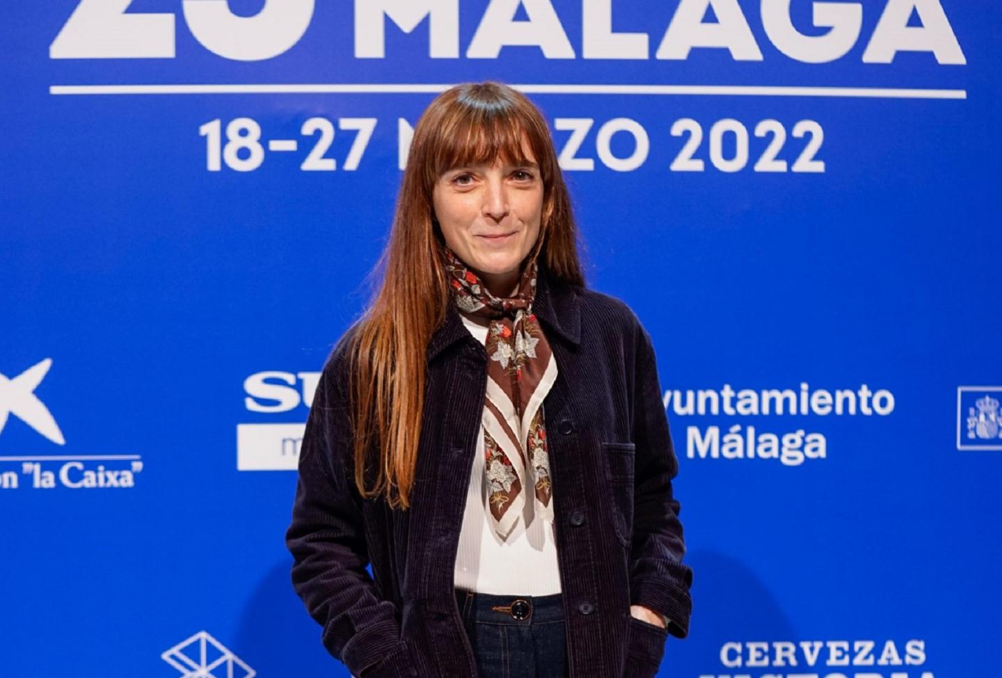 Elena Trapé presentando la serie ‘Rapa’ en el Festival de Málaga 2022.
