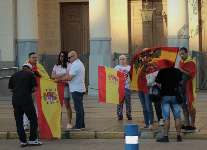 Manifestación contra la Moción de censura a Mariano Rajoy.