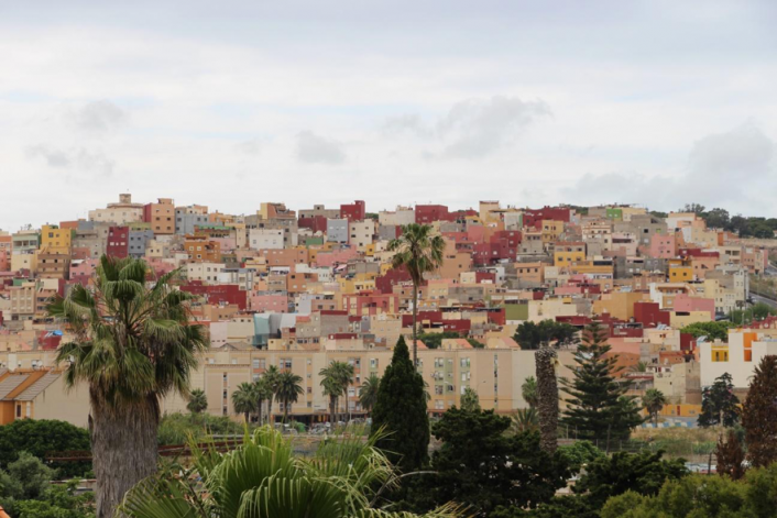 Vista del barrio de La Cañada, Melilla.