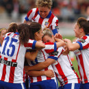 El Atlético Femina celebrando una de sus victorias.