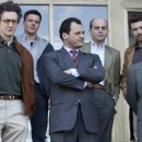 <p>El equipo de la fiscalía milanesa, caracterizado en la serie <em>1992</em>. Antonio di Pietro, en el centro. </p> (: )
