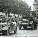 <p>La Nueve, desfilando por los Campos Elíseos el 26 de agosto de 1944. </p>