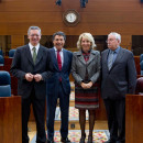 <p>Alberto Ruiz-Gallardón, Ignacio González, Esperanza Aguirre y Joaquín Leguina, en una comparecencia en la comisión de estudio de la Asamblea de Madrid.</p>