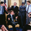 <p>Escena de la serie estadounidense, <em>El ala oeste de la casa</em> <em>Blanca</em> (The west wing).</p>