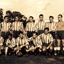 <p>Formación del Atlético de Tetuán que se enfrentó al Real Madrid, en el estadio Varela de Tetuán, el 6 de enero de 1952. </p>