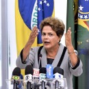 <p>Dilma Rousseff durante una conferencia en el Palácio do Planalto. </p>