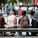 <p>Mujeres con velo en Barcelona.</p>