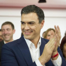 <p>Pedro Sánchez durante la noche electoral del 20-D, una vez conocidos los resultados.</p>