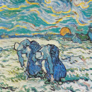 <p>Dos campesinas trabajando sobre la nieve (1890).</p>