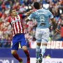 <p>Gabi pugna por un balón aéreo con Pablo Hernández, del Celta de Vigo, durante el último partido de Liga (2-0)</p>