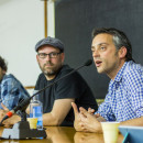 <p>De izquierda a derecha  Jorge Suárez (Ferrol), Martiño Noriega (Santiago) y Xulio F. (AC)</p>