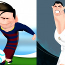 <p>Leo Messi y Cristiano Ronaldo</p>