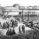 <p>El puerto de Buenos Aires en el siglo XVIII.</p>