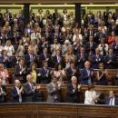 <p>La bancada popular aplaude a Mariano Rajoy.</p> (: Congreso)