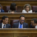 <p>Parte de la bancada socialista, durante el debate de investidura del 2 de septiembre.</p>