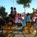 <p>Coche de caballos en la Feria de Abril.</p>