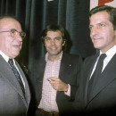 <p>Santiago Carrillo, Adolfo Suárez y Felipe González en 1977.</p>