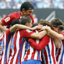 <p>Stefan Savic celebrando un gol del Atlético de Madrid junto a sus compañeros.</p>