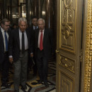 <p>Cebrián, González y García-Margallo a su llegada al foro 'Venezuela: una reflexión sobre el presente', en junio de este año.</p>