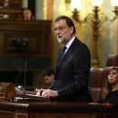 <p>Mariano Rajoy, durante una de sus intervenciones en la segunda jornada de la sesión de investidura.</p>