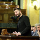 <p>Gabriel Rufián, durante la sesión de investidura del sábado 29 de octubre</p>