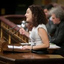 <p>La diputada de Unidos Podemos - En Comú Podem - En Marea, Aina Vidal, defiende en el Pleno la PrL sobre fijación de la cuantía del salario mínimo interprofesional.</p> (: Congreso de los diputados)