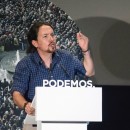 <p>Pablo Iglesias, en una reunión de los círculos de Podemos.</p> (: Manolo Finish)