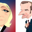 <p>Marine Le Pen y Emmanuel Macron.</p>