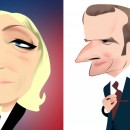 <p>Marine Le Pen y Emmanuel Macron</p> (: Luis Grañena)