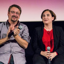 <p>Ada Colau y Xavier Domènech en 2015</p>