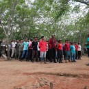 <p>Guerrilleros en formación, en el campamento Simon Trinidad (departamento de la Guajira).</p> (: Francesc Relea)