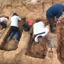 <p>Exhumación de cuatro fosas individuales en el cementerio de Guadalajara. </p> (: Willy Veleta)