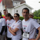 <p>François Ruffin acompañado de militantes de Picardie Debout antes de participar en una carrera popular en Longueau. Junio 2017.</p>