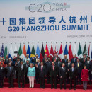 <p>Los líderes políticos del G20 durante la anterior cumbre, celebrada en China en septiembre de 2016.</p>