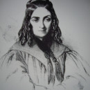 <p>Flora Tristán, en una litografía publicada en el periódico ‘Le Charivari’ el 22 de febrero de 1839.</p>