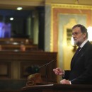 <p>Mariano Rajoy, durante su comparecencia en el Congreso. Agosto de 2017. </p>