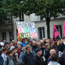 <p>Vista de la manifestación contra la reforma laboral de este martes 12 de septiembre en París. </p>