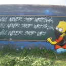 <p>Bart Simpson en un grafitti callejero.</p>