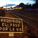 <p>Panorama de las vías a la altura del paso a nivel de Santiago el Mayor. Murcia. </p>