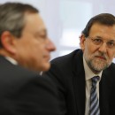 <p>Mariano Rajoy, recibe en La Moncloa al presidente del Banco Central Europeo, Mario Draghi.</p>