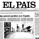 <p>Portada de El País del 15 de diciembre de 1988.</p> (: )