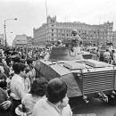 <p>Tanquetas en el Zócalo de México el 28 de agosto de 1968</p>